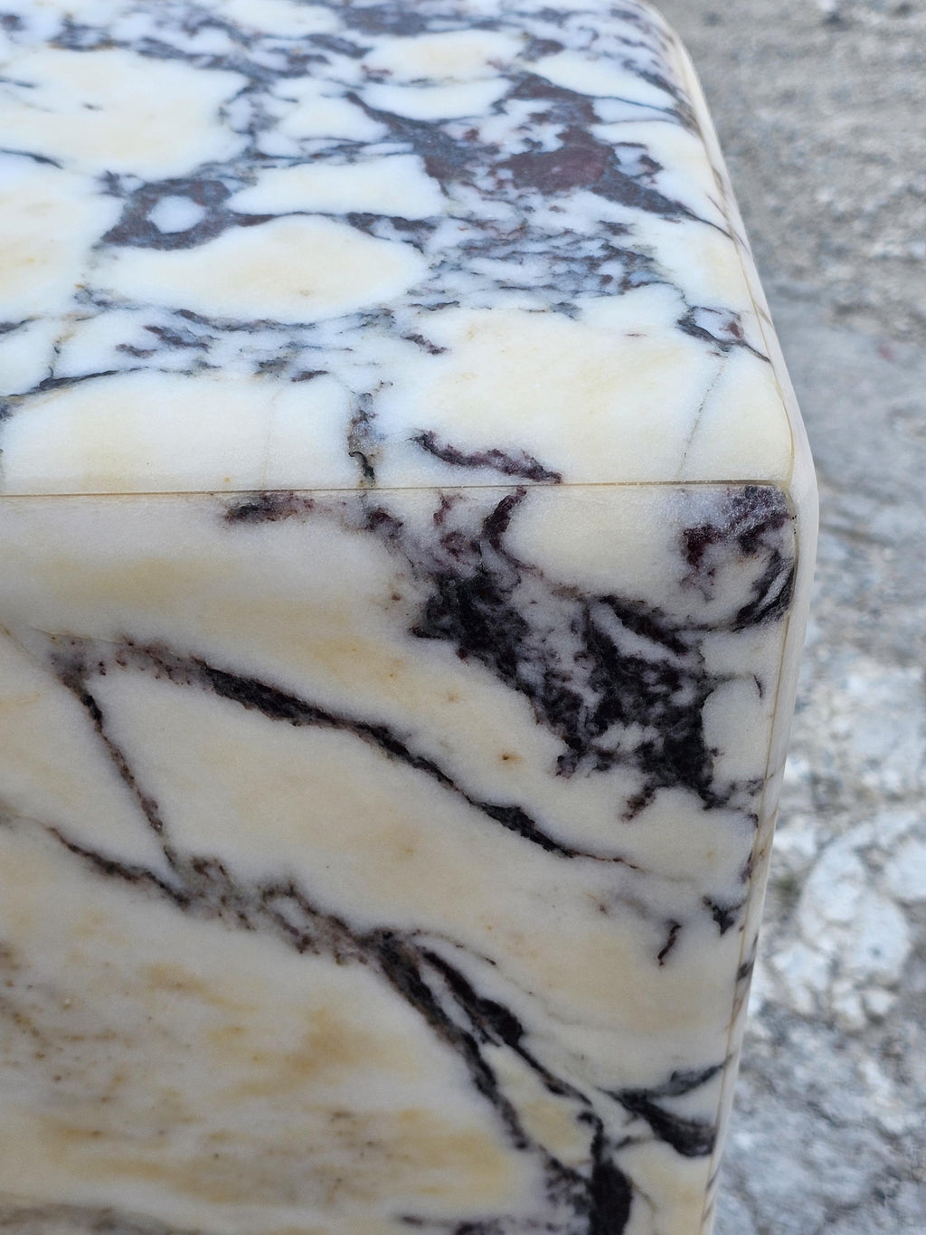 Calacatta Viola Marble Cube Table-End Table-Side Table