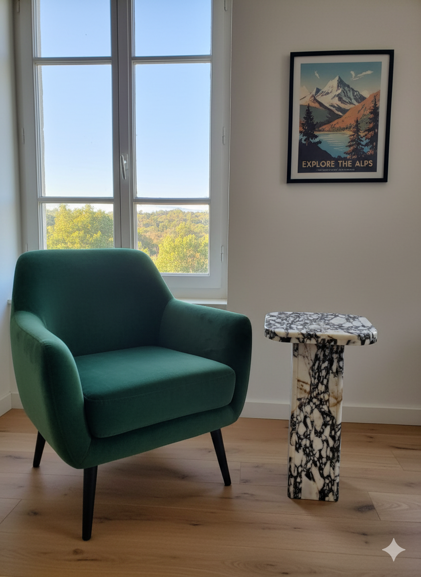 Calacatta Viola Marble Table