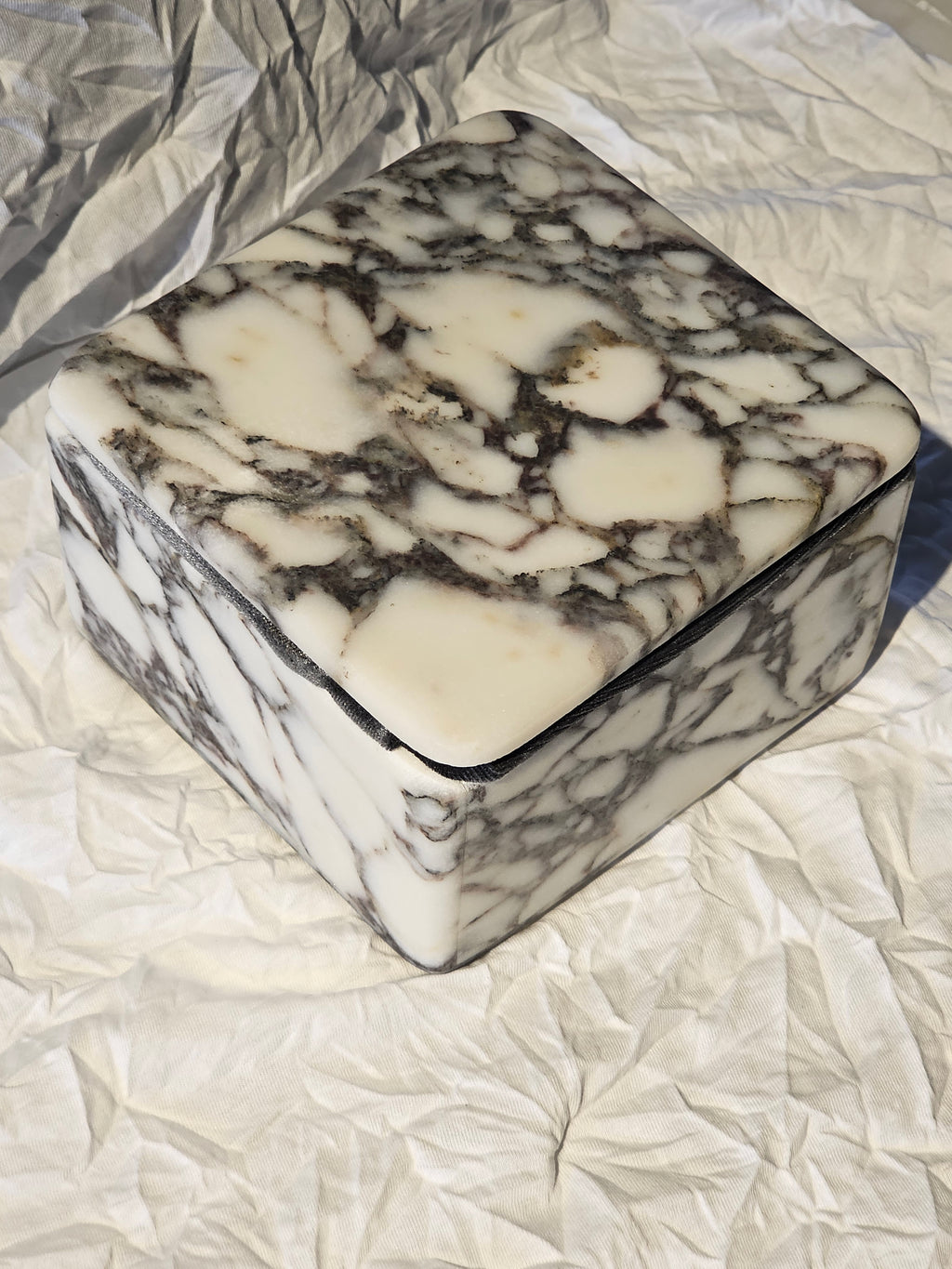 Calacatta Viola Marble Jewelry Box - Real Marble -