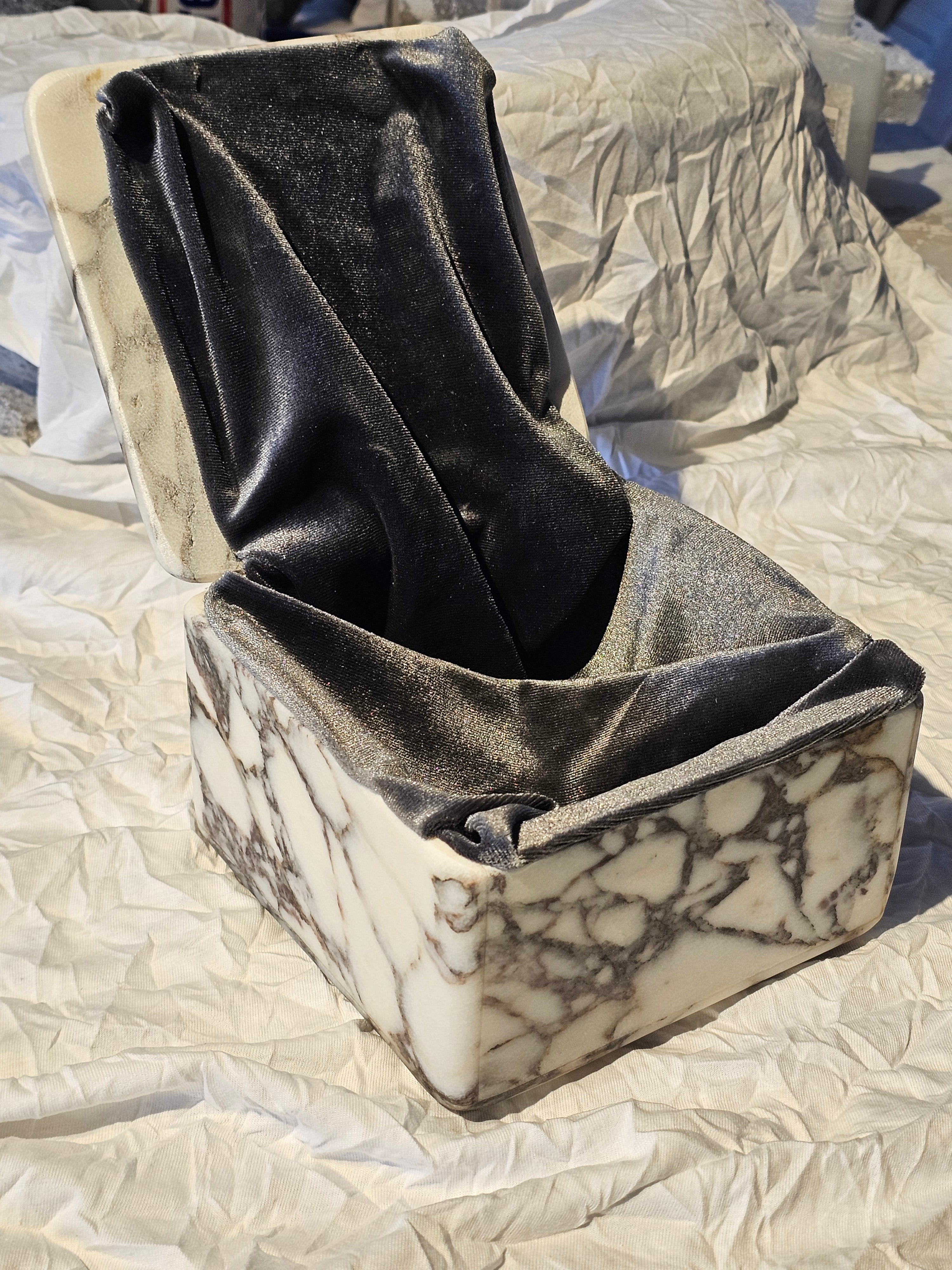 Calacatta Viola Marble Jewelry Box - Real Marble -